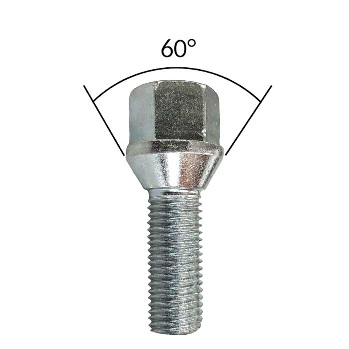 Eibach Wheel bolt conical seat 60° M12x1,5 26mm HEX17 silver for Suzuki