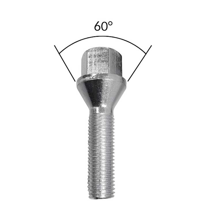 Eibach Wheel bolt conical seat 60° M12x1,5 43mm HEX17 silver for Suzuki