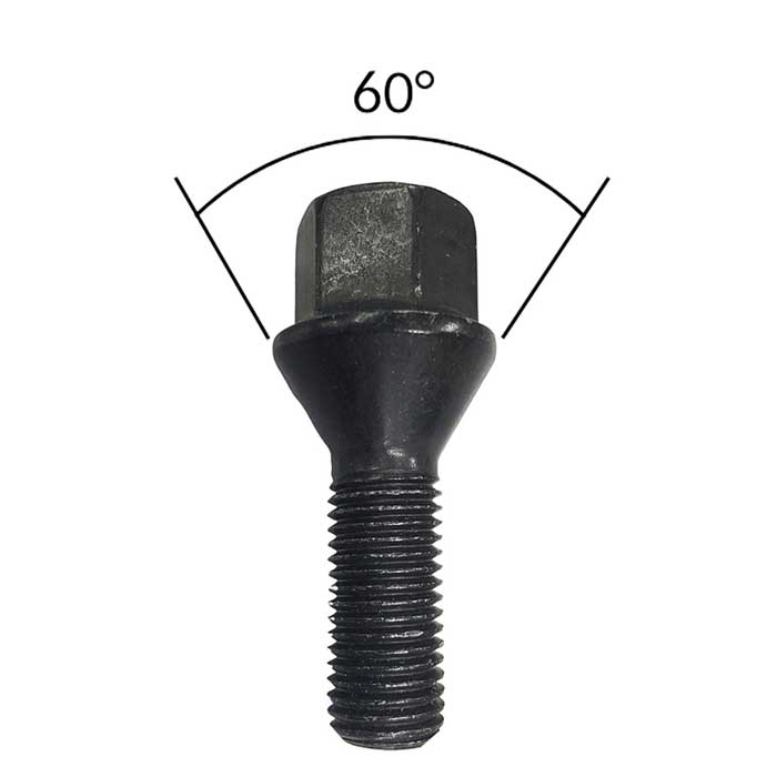 Eibach Wheel bolt conical seat 60° M12x1,5 24mm HEX17 black for Suzuki